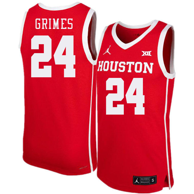 Quentin Grimes College Jersey,Houston Cougars #24 Quentin Grimes Basketball Jersey Youth-Red